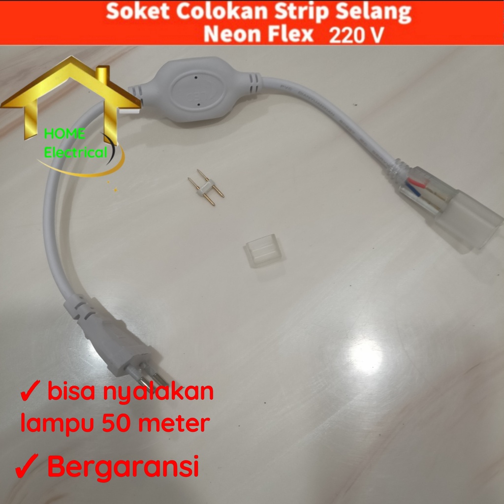 Kabel Colokan Socket Lampu LED Neon Flex