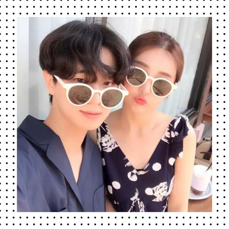 Kacamata Vintage Fashion Korea Bulat Mata Kucing Sungglasess-2