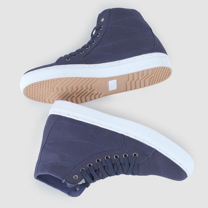 New Sepatu Pria Exclusive Sepatu Boots Navy Terbaru Original Casual Semi Bot Distro Bahan Kanvas Sol Dijahit