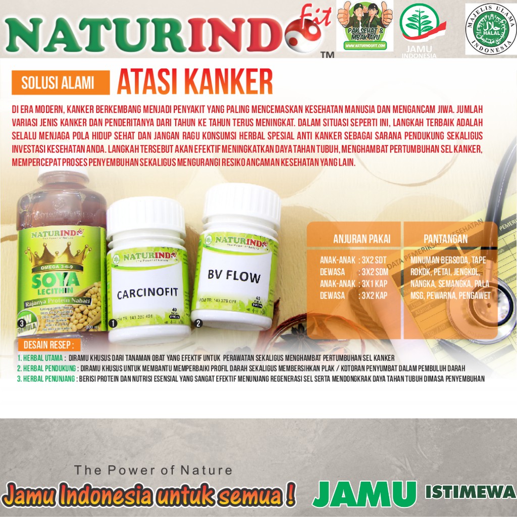 PAKET  KESEHATAN OBAT HERBAL KANKER NATURINDO