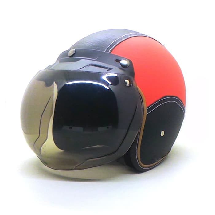 SALE HELEM HELM HELMET MOTOR CLASSIC KLASIK RETRO KULIT BOGO SNI DEWASA