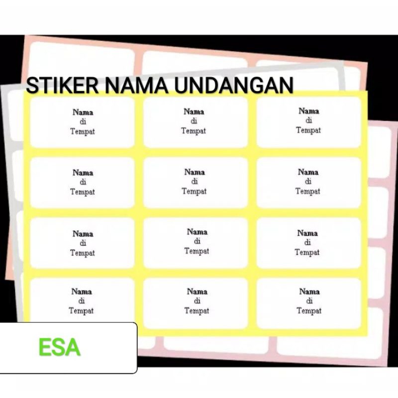 

~ Jasa Cetak Label Nama untuk Undangan Kode 103