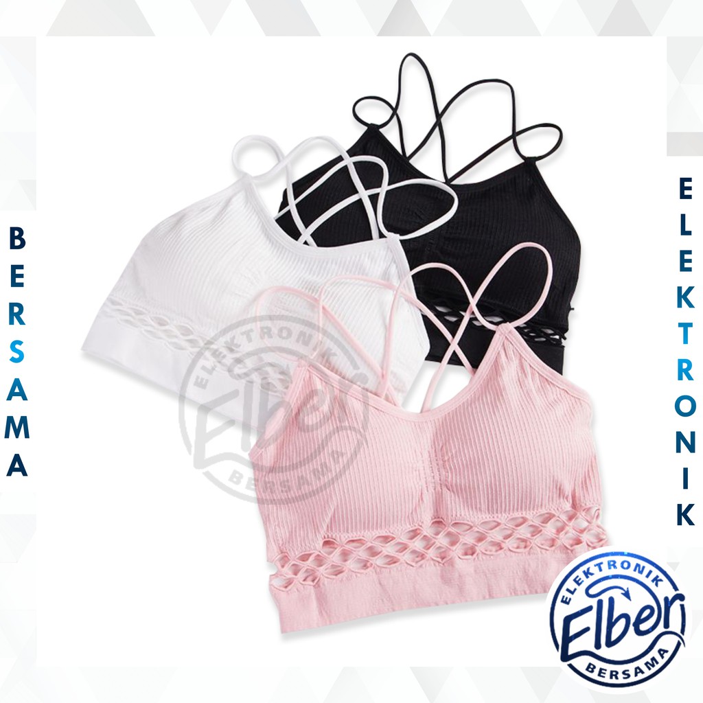 Jual ELBER BRA316 Sport Bra Jaring BH Olahraga Yoga Tanpa Kawat