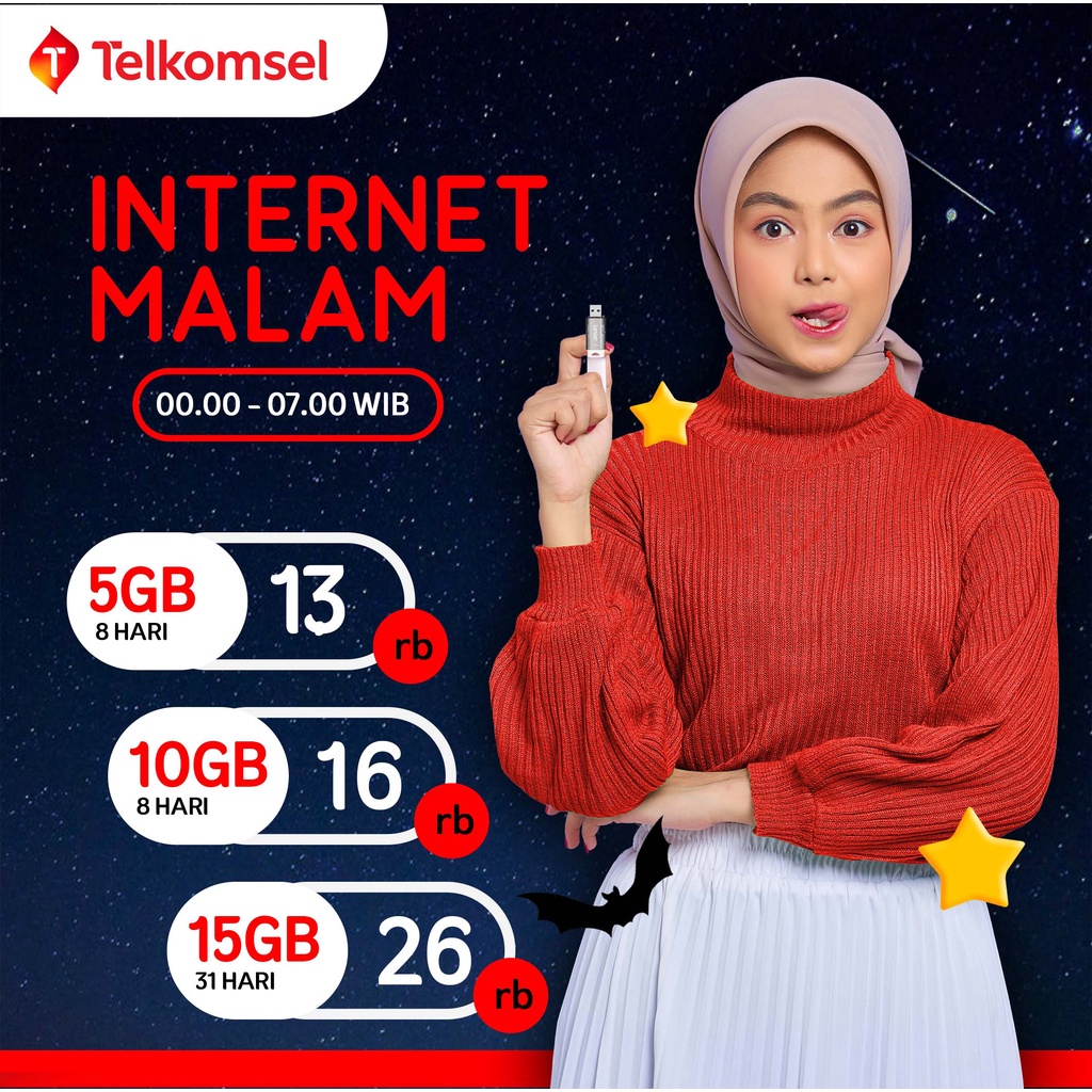 [MURAH] Paket Internet Malam TELKOMSEL