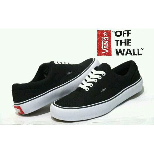 murah     Sepatu Sekolah Harian Vans Authentic California Hitam Putih Black White Cewe Cowo Pria