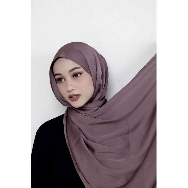 Mecca Silk (Textured Silk Chiffon) GRATIS POUCH-Truffle