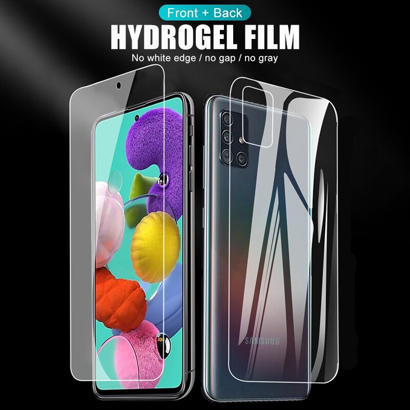 Pelindung Layar (Anti break) Samsung Galaxy A51 paket 3 in 1 bahan hydrogel