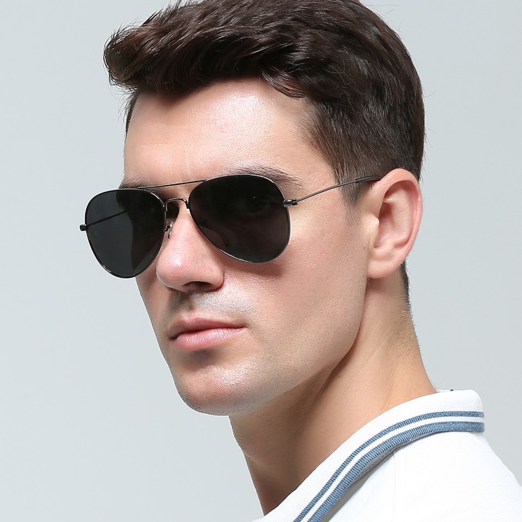 Kacamata Lensa Hitam Gaya Pria Wanita Rangka Aviator Pilot Vincent Metal Kaca Mata Frame Fashion Artis Selebritis NSR Bramasta Style Import Korea Retro Vintage Metal Sunglasses Anti Silau KCH10