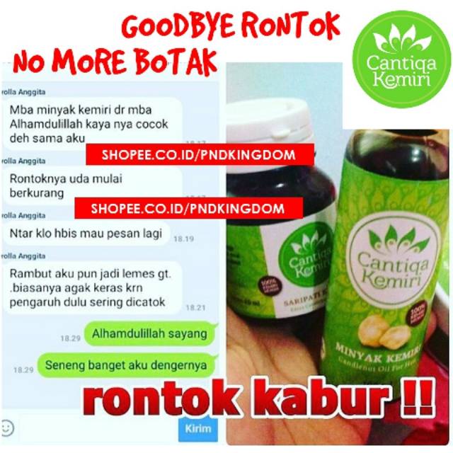 PAKET CANTIQA KEMIRI Penumbuh Rambut Botak Pitak Nonong Herbal Alami