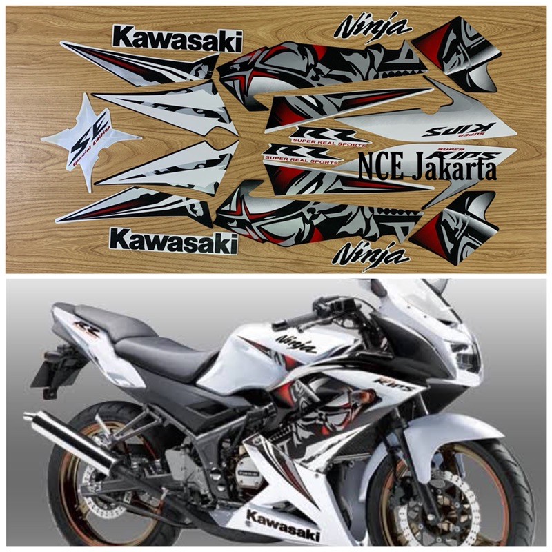 STIKER STRIPING NINJA RR SPESIAL EDITION SE 2013 PUTIH