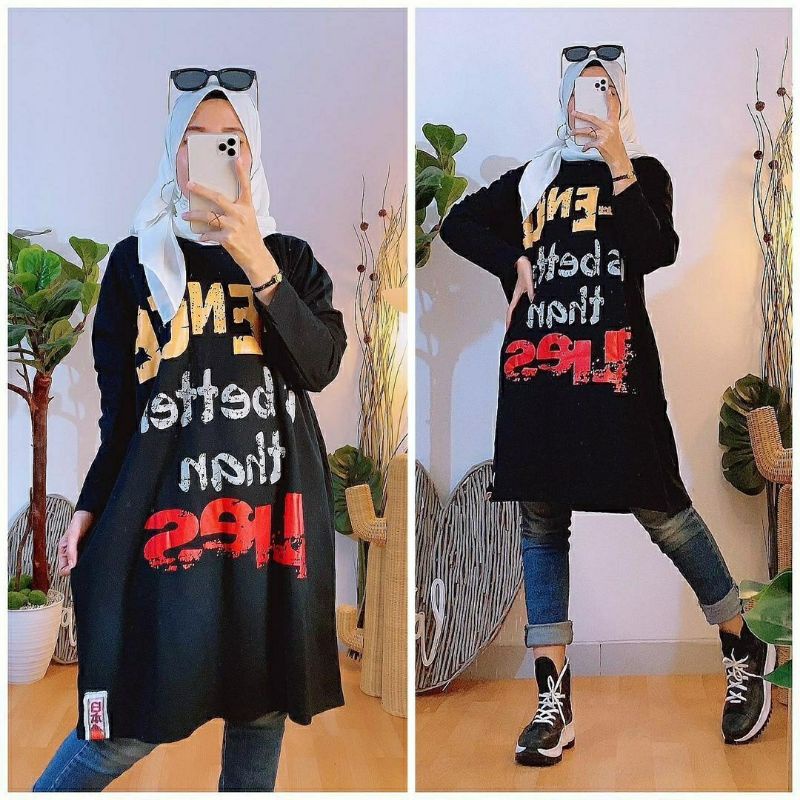 Silence Tunik, TUNIK WANITA JUMBO FIT XXXXL BAHAN KAOS PRRMIUM LD 124-140 TERJUMBO TERMURAH OOTD