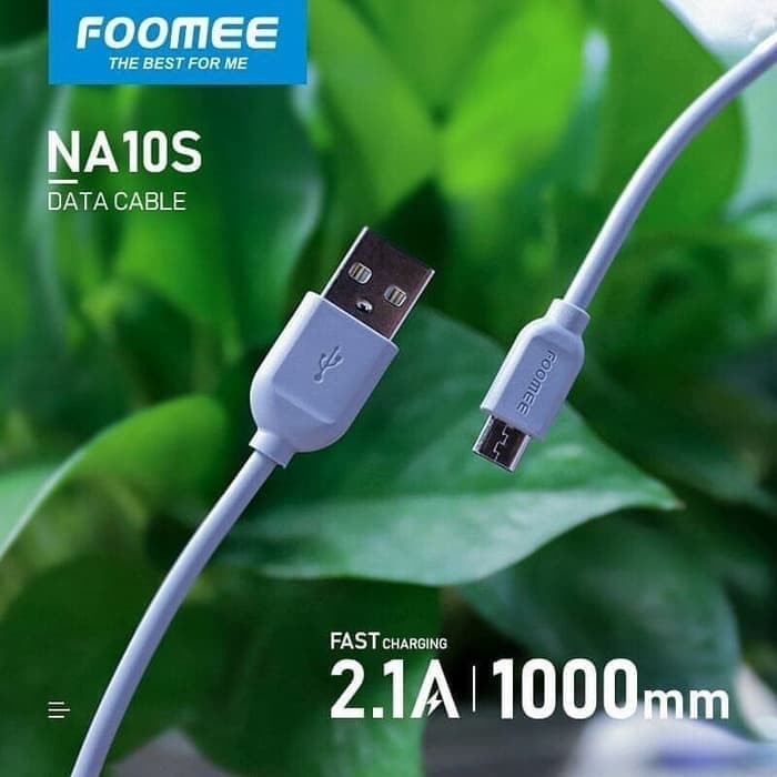 KABEL DATA &amp; CHARGER FOOMEE FAST CHARGING 2.1A / 1M