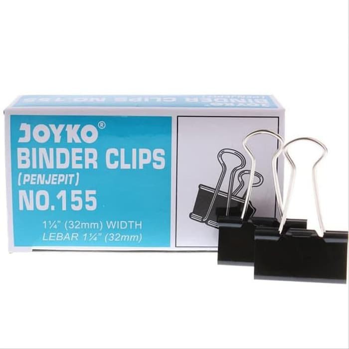 

BINDER CLIP JOYKO NO. 155 LEBAR 32mm| KLIP KERTAS | STATIONERY | ATK