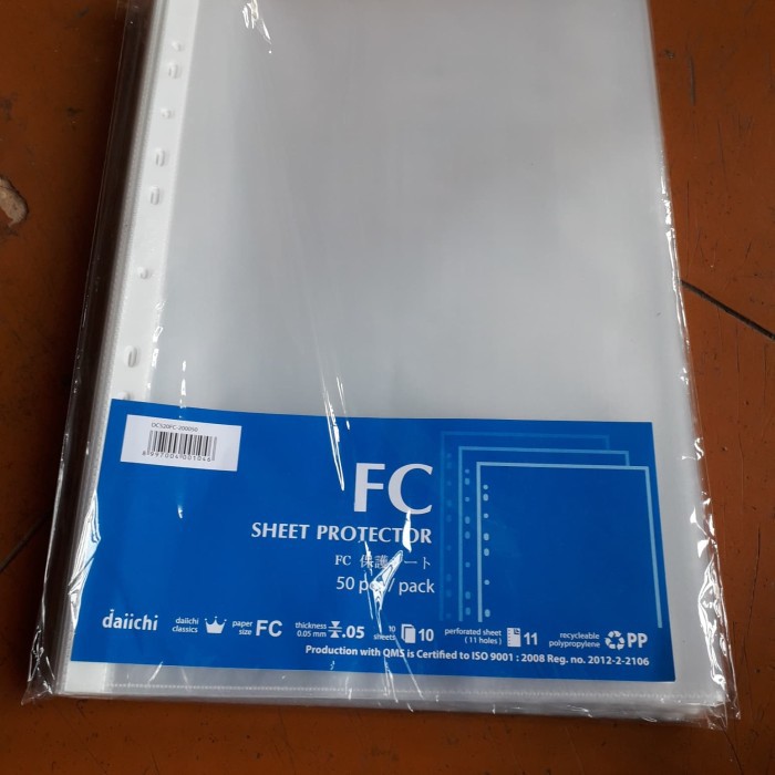 Daichi PP pocket display book F4 isi 50 lembar TRANSPARAN