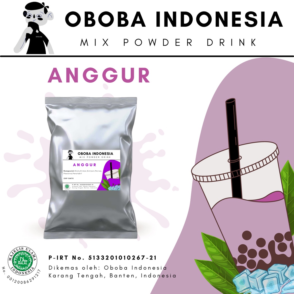 

Bubuk Minuman Anggur 1 Kg / Ice Blended Bubble Drink Bubble Tea Powder Drink murah