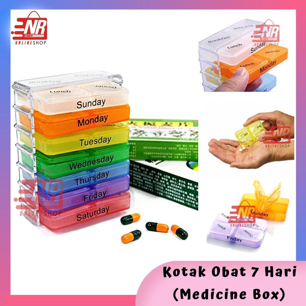 Tempat Obat 7 Hari / Box Obat / Medicine Box / Kotak Obat Travel