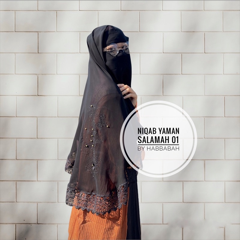 Niqab Yaman Salamah01 Niqob Yaman Viral Termurah by Habbabah