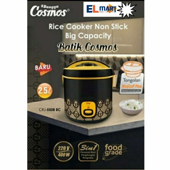 Magic Com Cosmos Jumbo 2,5L Liter CRJ 5508 BC 5508BC Jar Warmer Besar