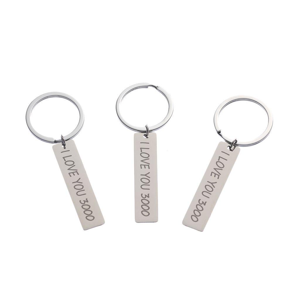 Solighter I Love You 3000gantungan Kunci Pecinta Masa Kini Perhiasan Metal Keyfob