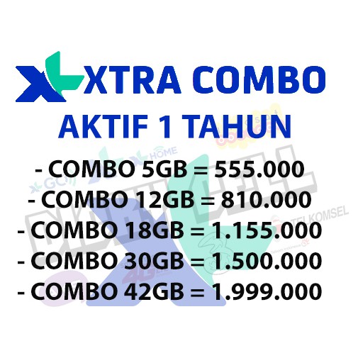 [ KHUSUS PERDANA BARU ] PAKET DATA XL XTRA COMBO 8GB, 16GB, 24GB, 40GB, 56GB MASA AKTIF 1 TAHUN