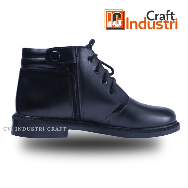 Sepatu PDH MOXXER Dinas Pria 03 TNI Satpam Security Pantofel Kantoran Oxford Hitam DOFF Tali Resliting