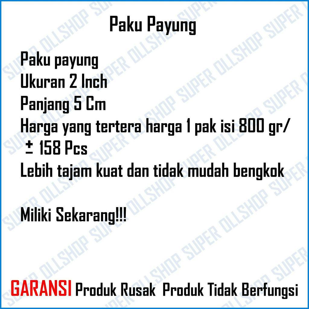 Paku Seng Asbes Payung Polos 5 Cm 2 Inch Atap Spandek Harga 1 Pack