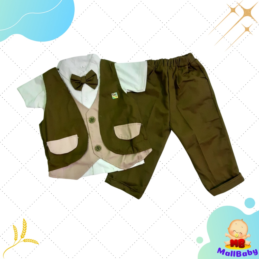 Baju Anak Bayi Laki Laki 6 12 Bulan Setelan Tuxedo Bayi 1 2 Tahun Set Dasi Celana Panjang