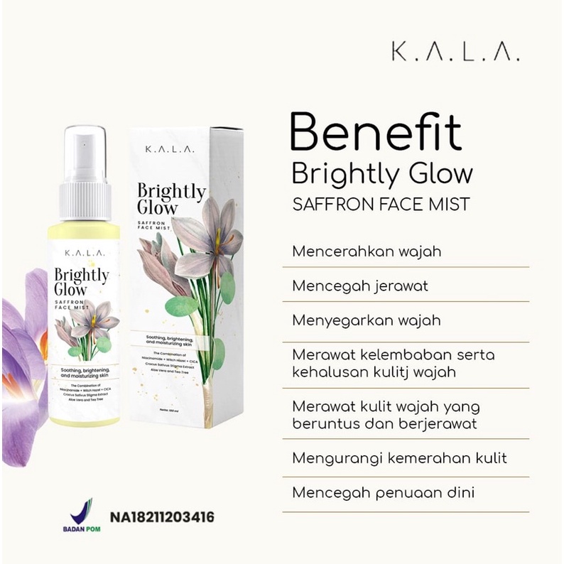 (BPOM) BRIGHTLY GLOW SAFFRON FACE MIST