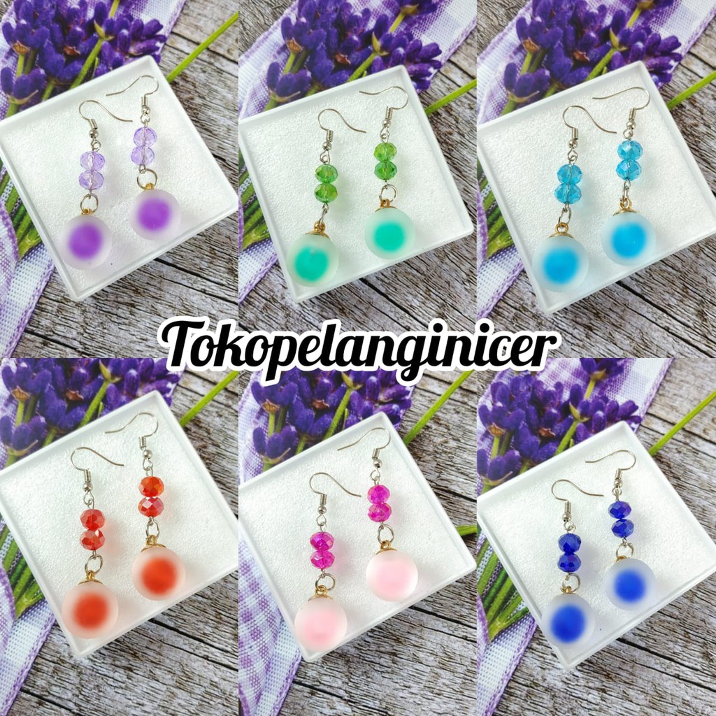 Anting Model korea ( KRISCAN )Kristal Candy Anting fashion  Anting wanita By Tokopelanginicer