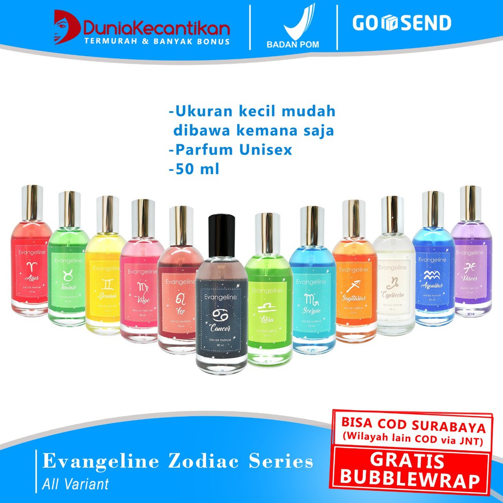 DKMALL - Parfum Evangeline Zodiac Series 50ml / Parfume Pria Wanita Original Tahan Lama Eau De Perfume Evangelin Zodiak Farfum Unisex