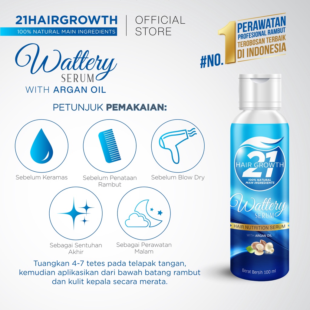 Perawatan Rambut Professional - Wattery Serum With Argan Oil