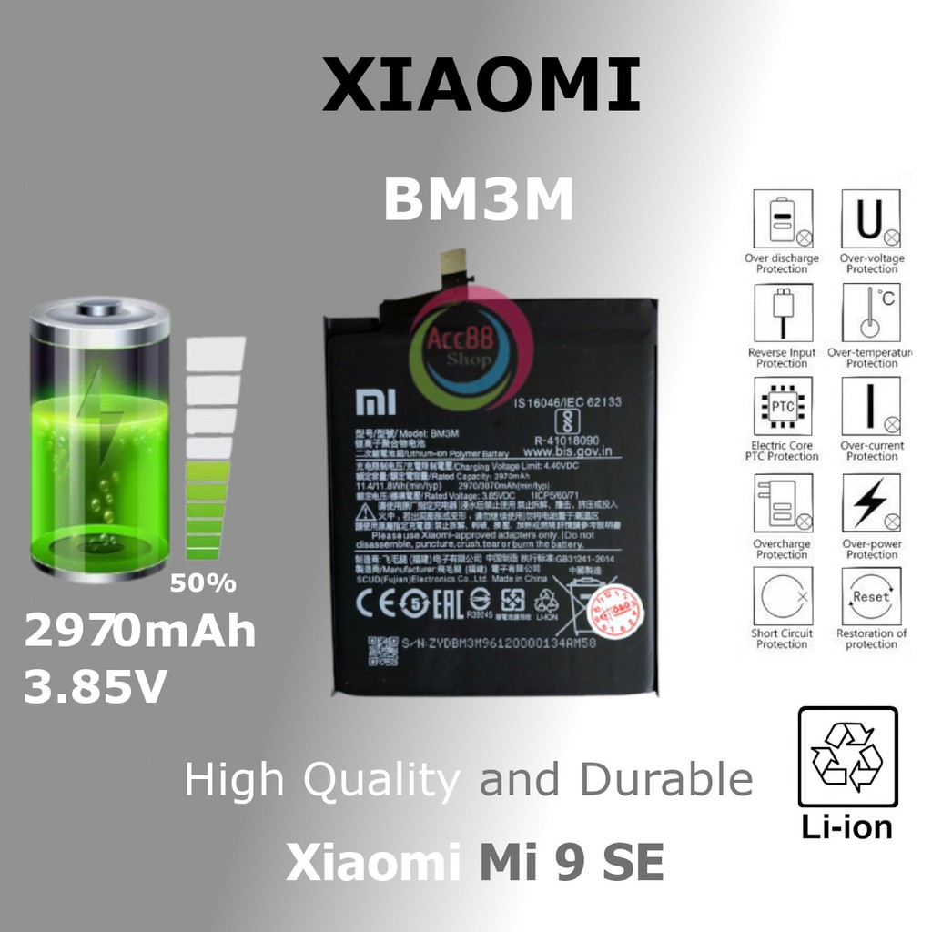 Batre Baterai Battery Original Xiaomi Redmi MI9 SE - MI 9 SE - BM3M