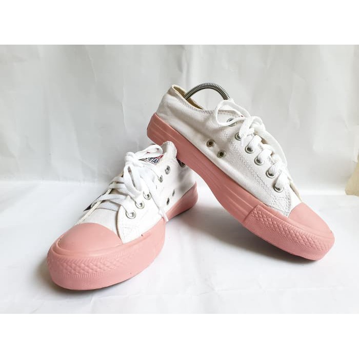 Converse All Star Low Putih-Pink