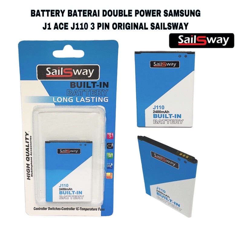 BATTERY DOUBLE POWER SAMSUNG J1 ACE J110 3PIN ORIGINAL SAILSWAY