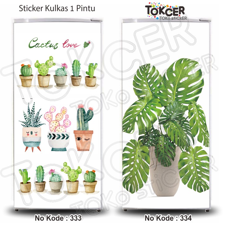 Stiker Kulkas 1 dan 2 Pintu Standar MONSTERA