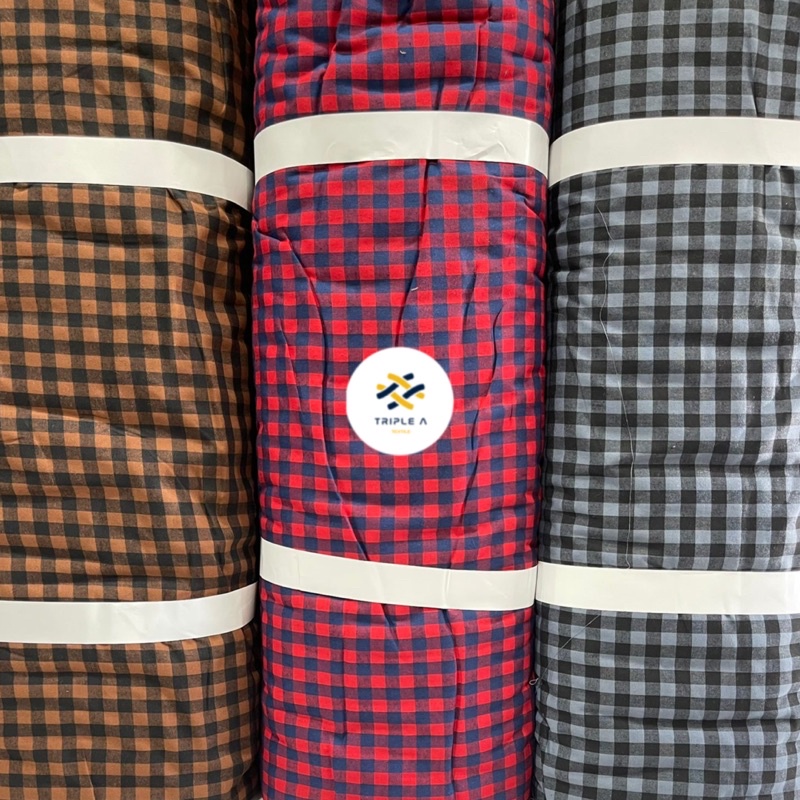 KAIN KATUN KOTAK MEDIUM || KAIN KATUN KOTAK PREMIUM METERAN PER 1/2 METER