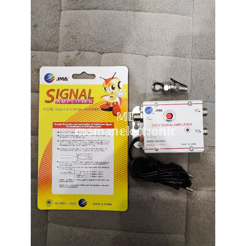Splitter Booster Cabang CATV / Signal Amplifier Penguat Signal TV 2 Way
