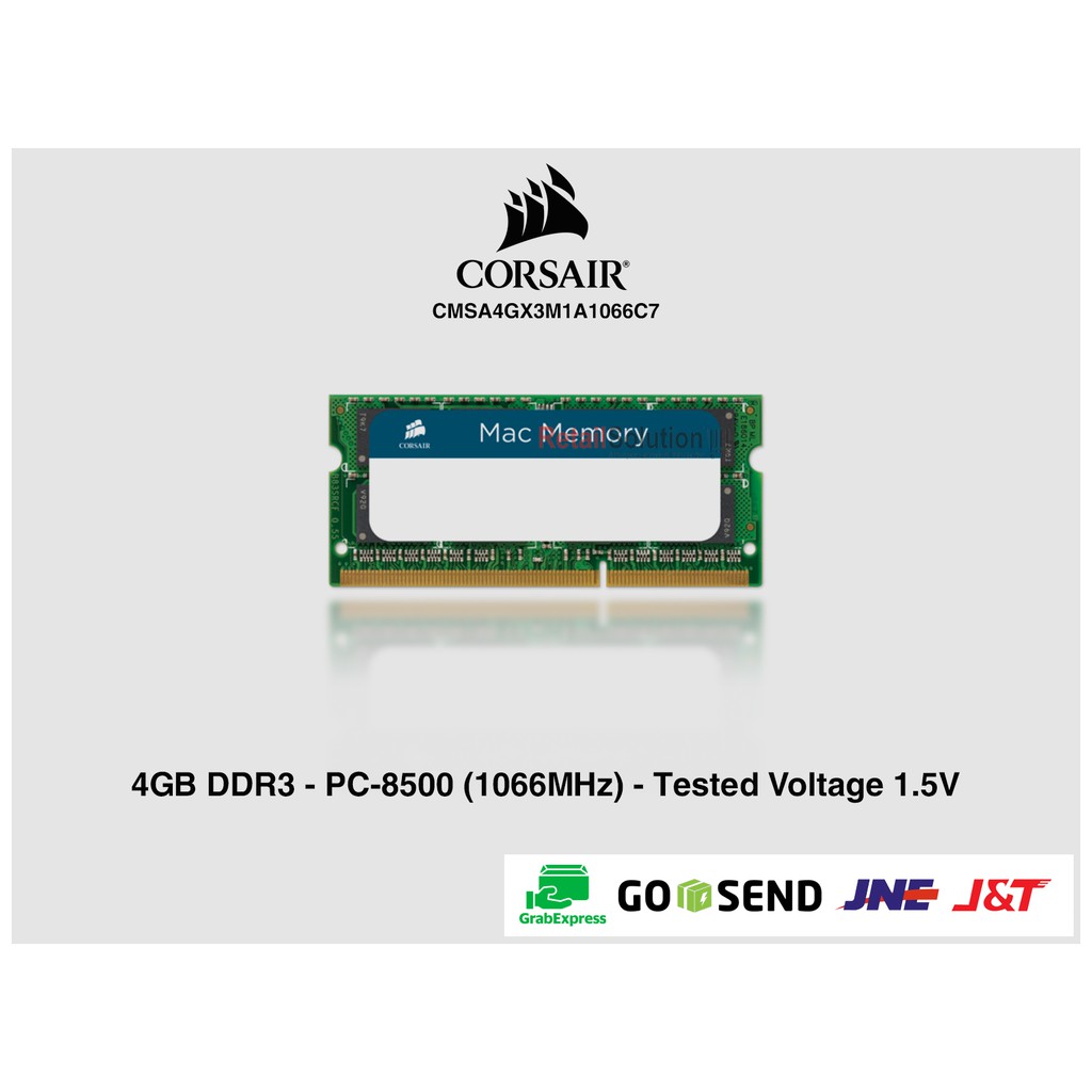 Corsair Mac Memory 4GB DDR3 1066MHz SODIMM - CMSA4GX3M1A1066C7