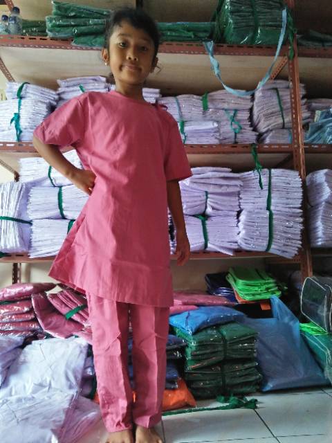 Baju Pasien Anak / Baju operasi / Baju Rumah sakit ( Baju + Celana )