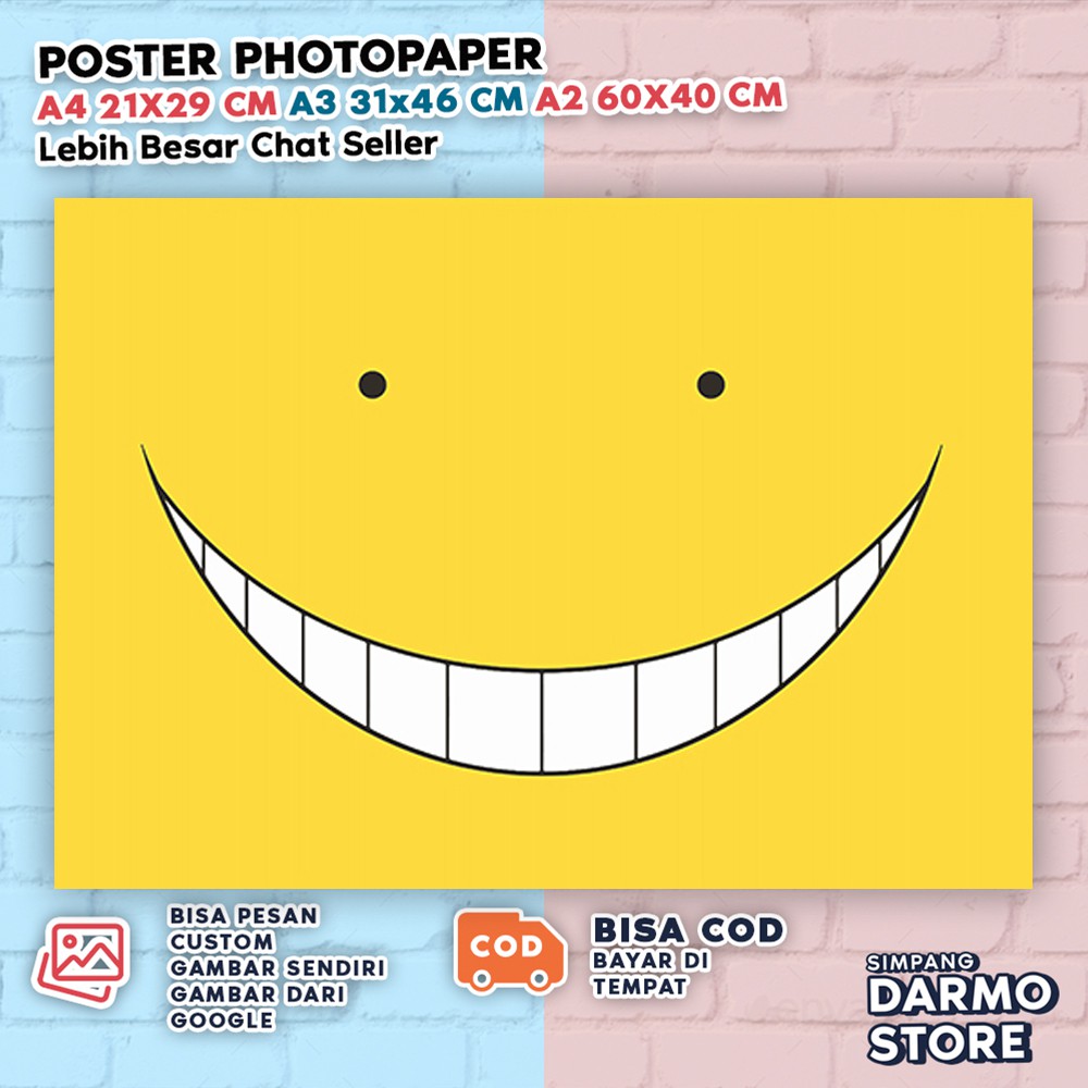 Poster Assassination Classroom Koro Sensei Nagisa Karma Irina Anime Aesthetic Wibu bs custom ACAX-26