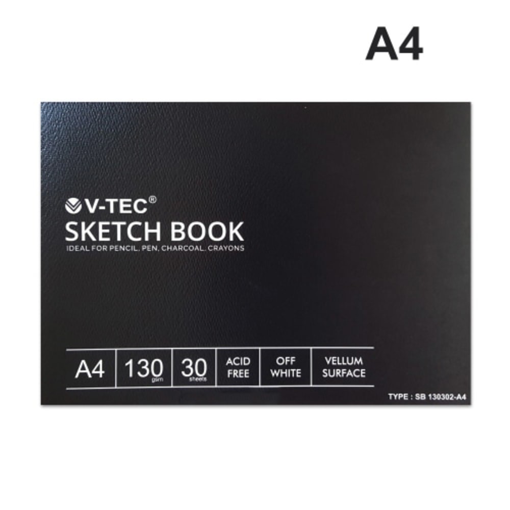 

V-TEC SKETCHBOOK A4 SKETCH BOOK A4 30 LEMBAR (130GSM) VELLUM SURFACE