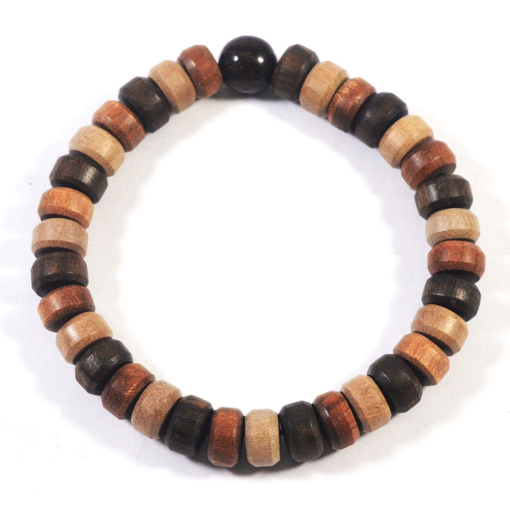 Gelang Tasbih Kayu Stigi Dewandaru Kalimosodo Model Barel