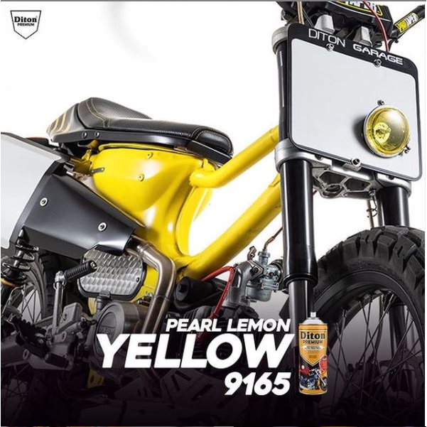 Cat Pilox Diton Premium 9165 Pearl Lemon Yellow Kuning Lemon Mutiara 400cc pilok sepeda motor mobil