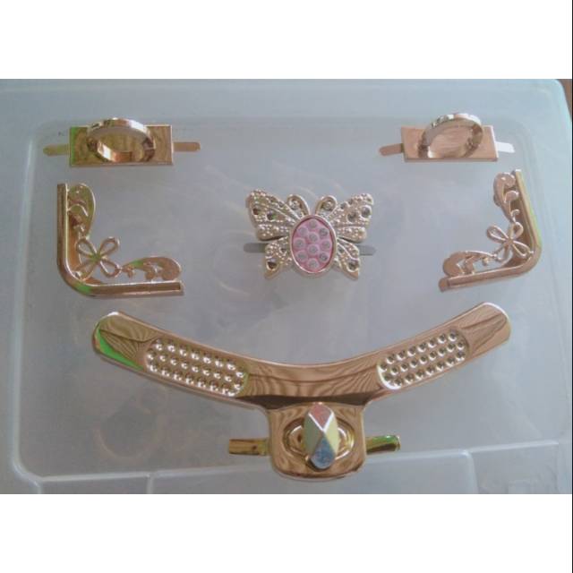 Paket tas tutup kancing putar tanduk