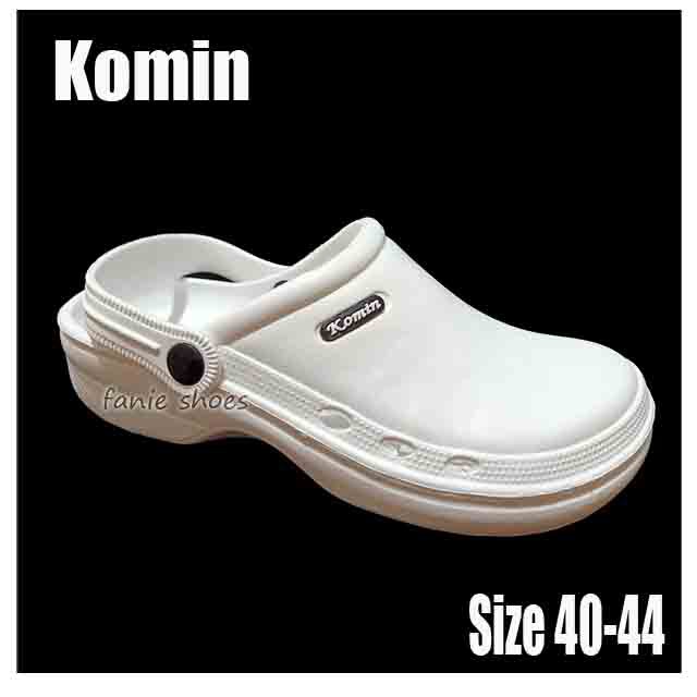 Komin Sandal Selop Bakpao Putih 40-44 Laki / Sandal Selop Karet Waterproof Murah / Sandal Ringan