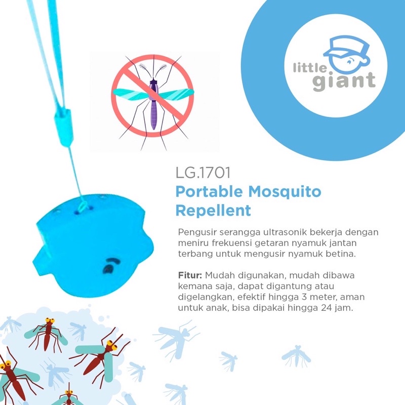 Little Giant LG.1701 Portable Mosquito Repellent/anti nyamuk bayi dan anak