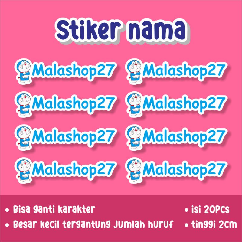 

STICKER LABEL NAMA CUSTOM STIKER NAMA STIKER HP STIKER LAPTOP STIKER ANAK