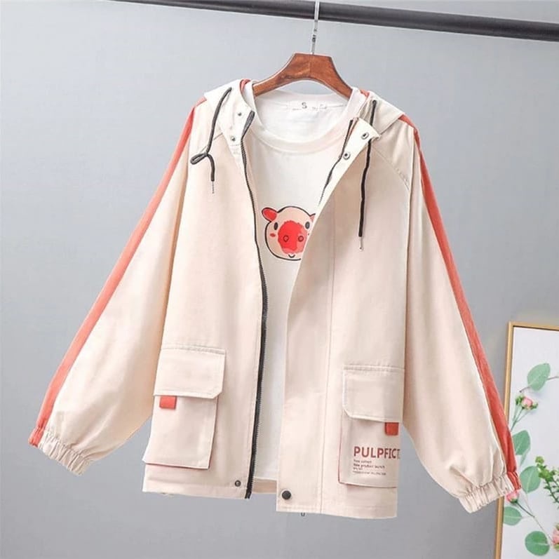 Pulpfiction Jaket Parka Wanita Casual Premium Bahan Baby Canvas