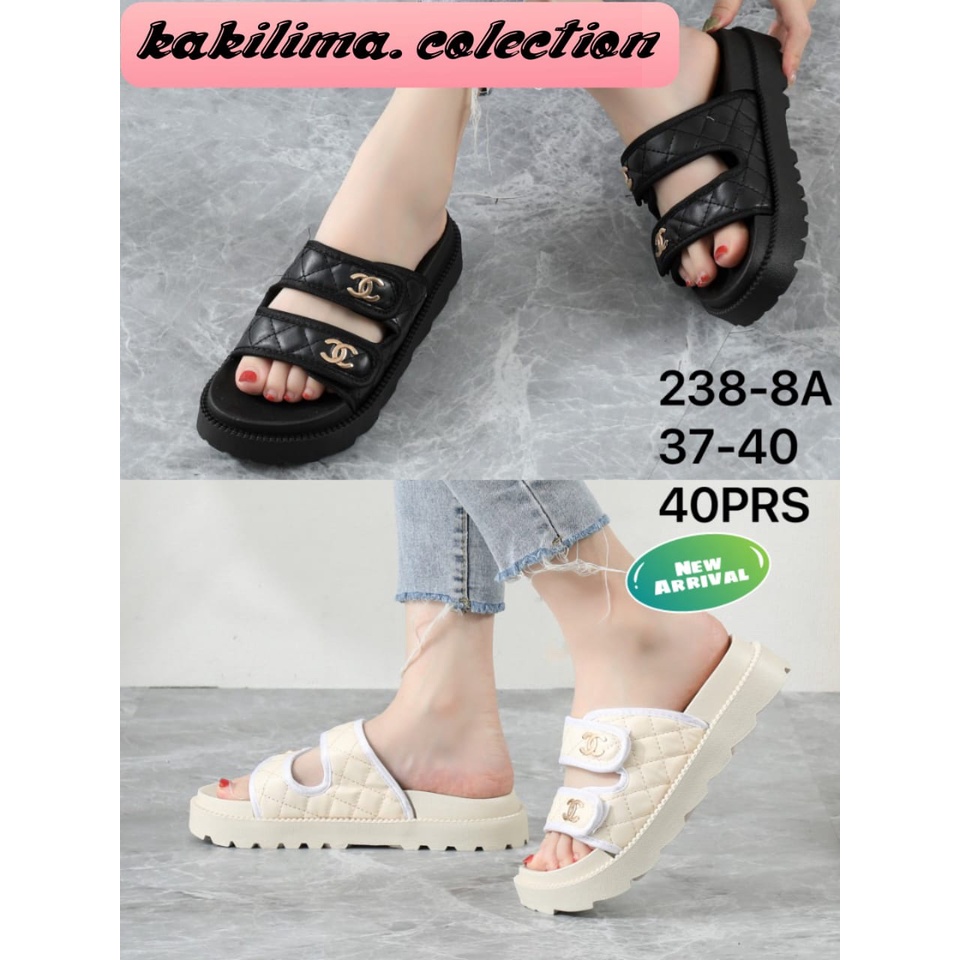 Balance 238-8B sandal wedges perempuan sendal selop karet jelly wanita kekinian