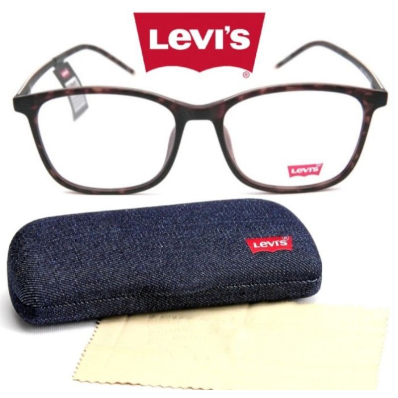 Kacamata Frame Minus Pria Wanita Original Levi's LS03101- C03 Matte Demi